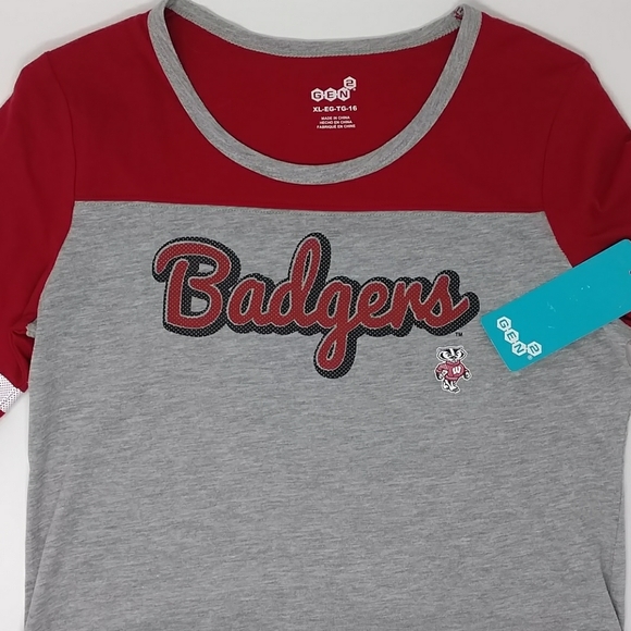NCAA by Outerstuff Girls Fan-tastic 3/4 Sleeve Tee - Picture 1 of 7